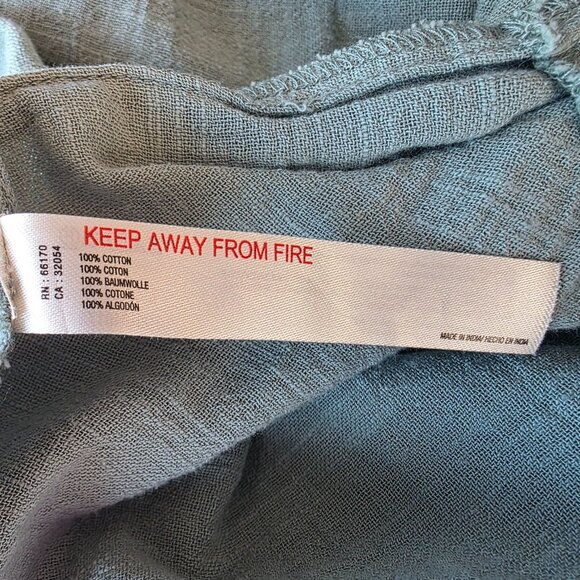 Free People Womens XS Dress Mini Baby Doll Sage Green Pleated Relaxed Fit Boho C - Picture 9 of 11